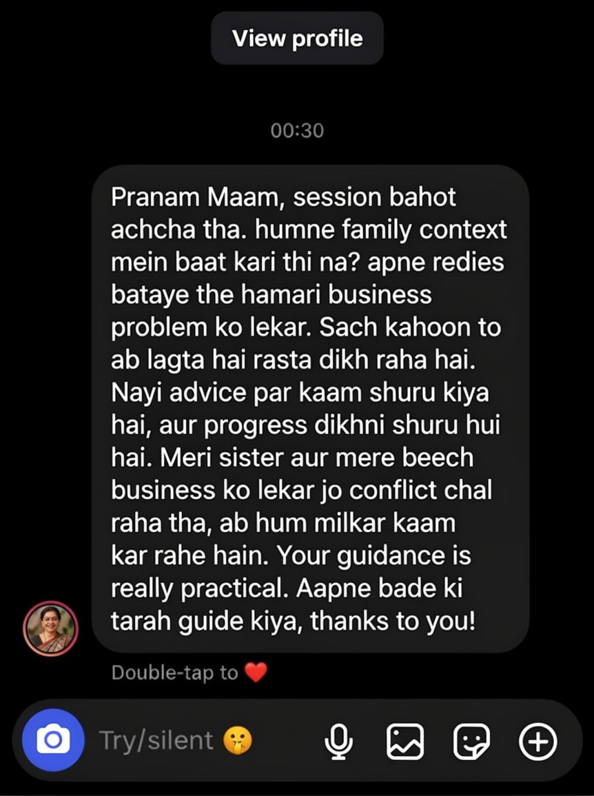 Pranita testimonial